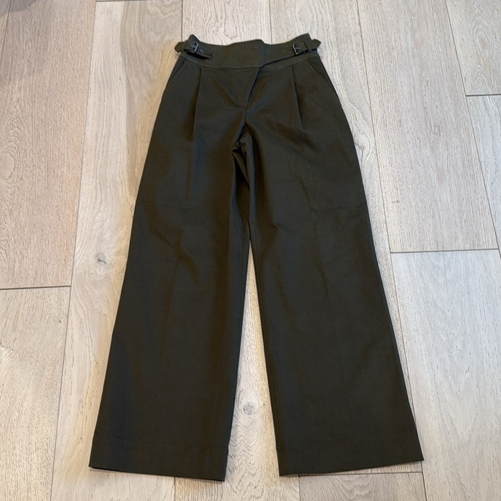Express High Waisted Side Buckle Belt Wide Leg Pant in Size 2 - Picture 9 of 13